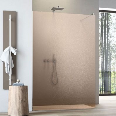 Design Duschwand Walk In Crash Glas bronze 1400 x 2000 mm Duschabtrennung ESG