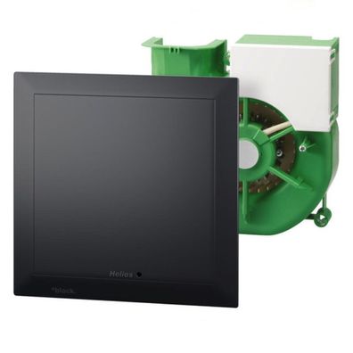 Helios Ventilatoreinsatz 7,5-100m3/h ELS NFC mit Fassade schwarz Lüfter 40781
