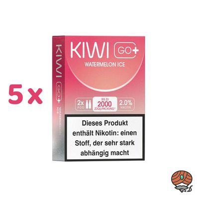 KIWI GO+ POD Watermelon Ice 20mg/ml Nikotin 5x 2 Pods