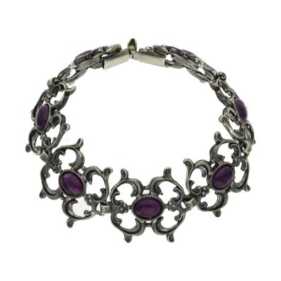 Trachten Armband mit Amethyst echt Silber, wie neu, Second Hand, 25324723, getragen