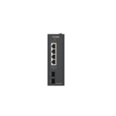 D-Link DIS 100G-06P - Switch - industriell - unmanaged - 4 x 10/100/1000 (PoE) + 2 x