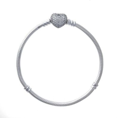 Silberarmband mit glitzerndem Herz 590727CZ - Länge: 16 cm