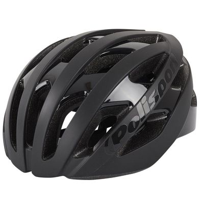 Fahrradhelm Polisport Light Pro M 54-58 cm - Mattschwarz / Leuchtend Schwarz