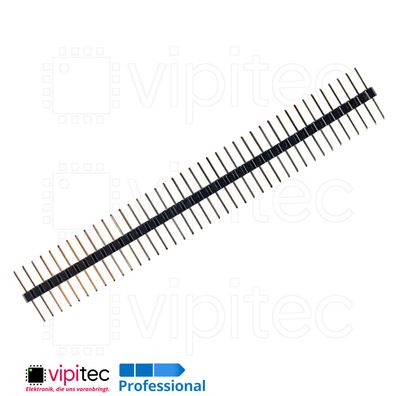 Symmetrische Stiftleiste 40-polig gerade zentrierte lange Pins 2.54mm B=6.25mm