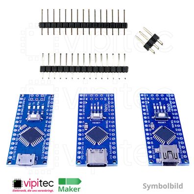 Nano 3.0 Board für Arduino | USB-C Micro-USB Mini-USB CH340 ATmega328 v3.0 Modul