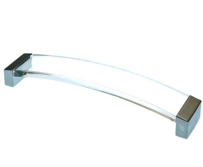 Möbelgriff BA 160mm Küchengriff Acrylglas & Chrom glänzend Schrankgriff modern