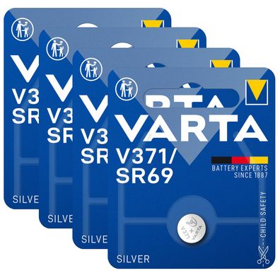 4x VARTA V371 Uhren Batterie Knopfzelle 371 370 SR69 SR920SW SR920 AG6
