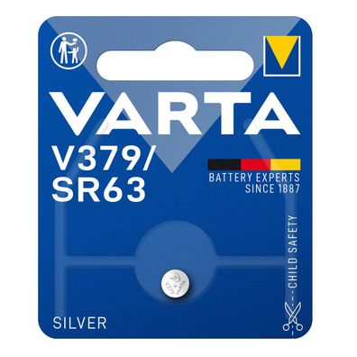 Varta Knopfzelle Silver Oxide V379 SR63 1,55 V Batterien 1er Blister 379