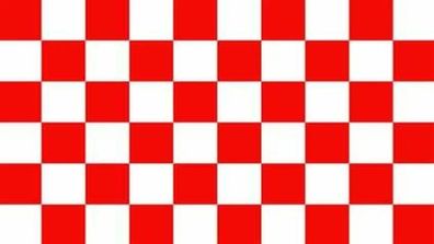 Fahne Flagge Karo Rot - Weiß - 90 x 150 cm