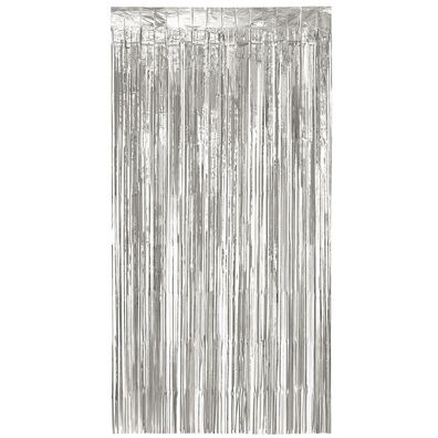 Folienvorhang silber metallic 200 x 100 cm Boland