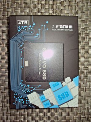 4TB - 2,5? SATA III SSD - bis zu 530 MB/s (über SATA Kabel) Notebook/PC-Upgrade
