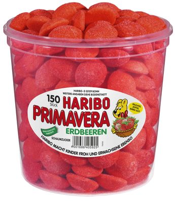 Haribo Primavera Erdbeeren Maxi 150 St, 1,05 kg