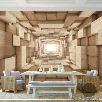 Vlies Fototapete Wandtapete Wandbilder 3D Holzmaserung Hintergrundwand 2229