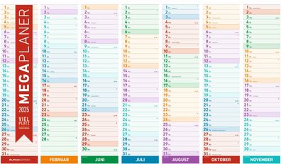 AlphaEdition 160590 Streifenkalender Megaplaner - 14,5 x 70 cm