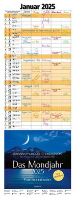 Mosaik 31998 Familienplaner Das Mondjahr -24,5 x 69 cm, 5 Spalten