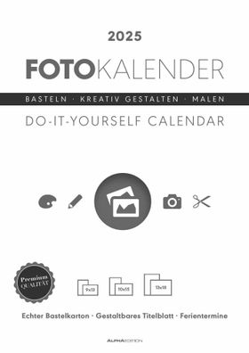 ALPHA 104192 Foto-Bastelkalender Do-it Yourself - 21 x 22 cm, weiß