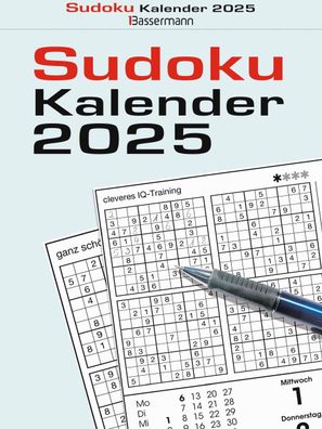 Bassermann 15148 Abreißkalender Sudoku - 16,5 x 22 cm, 400 Seiten