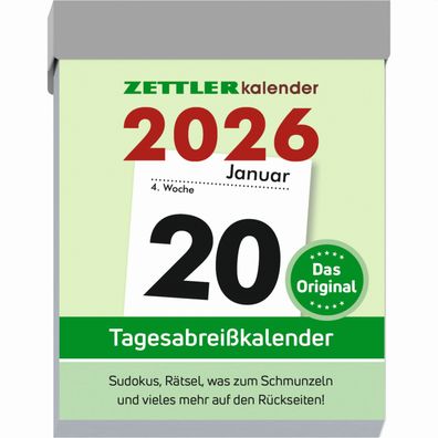 Zettler 660055 Tagesblock Nr. 2 - 1 Tag /1 Seite, 5,5 x 7 cm
