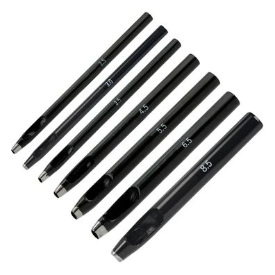 Oval Locheisen - 7 Größen für präzise Lederarbeiten wie Gürtel, Schnallen, Deko