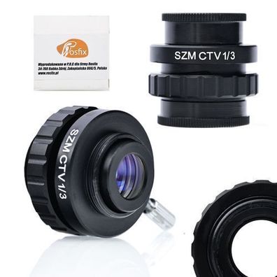 Rosfix Adapter für Stereomikroskop 1/3CTV – 0,3x Vergrößerung | 27,7/25 mm