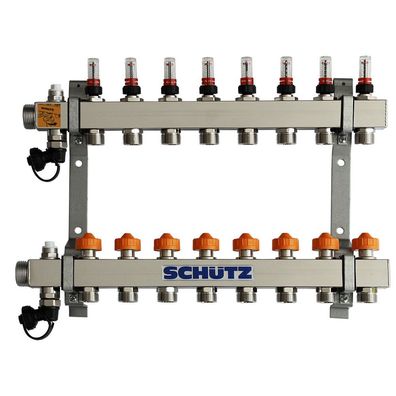 Schütz Heizkreisverteiler Edelstahl Typ Dynomatic 90 3 Fußbodenheizung 2 - 12 HK