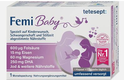 Tetesept Femi Baby - Nährstoffe Für Kinderwunsch, Schwangerschaft & Stillzeit
