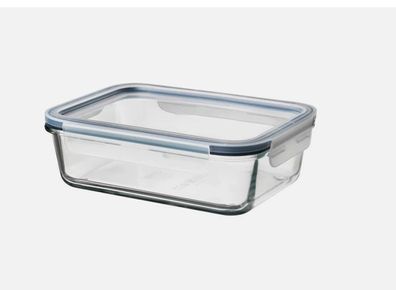 IKEA 365+ Vorratsbehälter mit Deckel -1 L-Glas/Kunststoff-Rechteckig & Luftdicht
