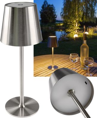 LED Akku-Tischleuchte "Foco Tenda" 2900K, IP44, Touchschalter, 30cm