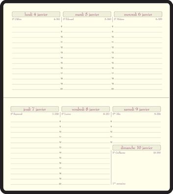 Exacompta 16840E Exacompta Recharge pour agenda de poche "Temporel 16", 2026