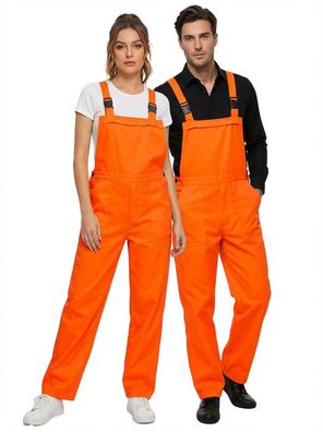 Gärtnerhose Latzhose orange