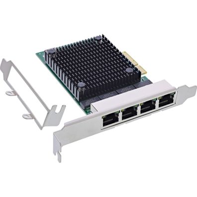 InLine Quad Gigabit Netzwerkkarte - 4x RJ45 2,5Gb/s - PCIe x4 - inkl. low profile