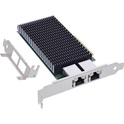 InLine Dual 10-Gigabit Netzwerkkarte - 2x RJ45 10Gb/s - PCIe x8