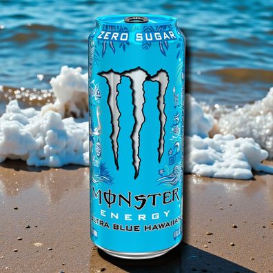 Monster Energy Ultra Blue Hawaiian 6 x 0,473 l - Zero Sugar USA Import