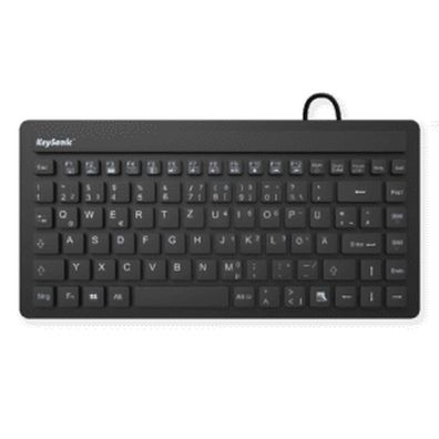 KeySonic KSK-3230IN, Mini, Kabelgebunden, USB, QWERTZ, Schwarz