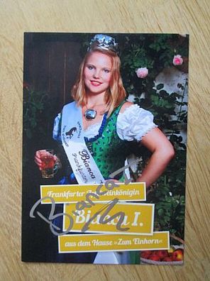 Frankfurter Apfelweinkönigin Bianca I. - handsigniertes Autogramm!!!