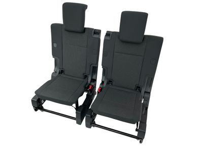 Original VW Caddy 5 Maxi Sitze Einzelsitze 3. Sitzreihe Stoff hinten Schwarz SB