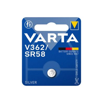 Varta Knopfzelle Silver Oxide V362 SR58 1,55V Batterie 1er Blister V 362 SR 58