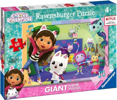 Ravensburger Kinderpuzzle 03180 - Gabbys Tanzparty - Bodenpuzzle mit 60 großen Puzzle