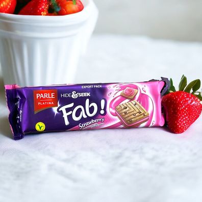 PARLE Hide & Seek Fab Erdbeer Strawberry Kekse 112g