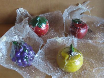 Kerze in Keramik Obstformen mit Decke (Original Verpackt)