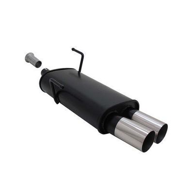 Novus Sportauspuff für Peugeot 206 2x76mm RL-Design Endschalldämpfer mit ABE