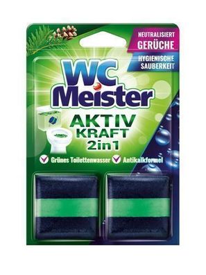 WC Meister Aktiv Kraft 2-in-1 Grünes Reinigungspulver 2x50g