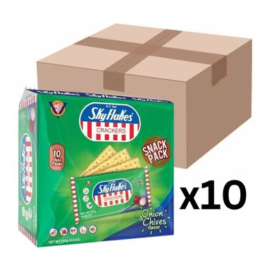 10er-Pack Sky Flakes Crackers Zwiebel & Schnittlauch 250g