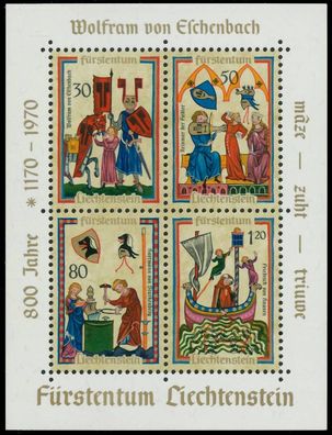 Liechtenstein BLOCK Kleinbogen Block 8 postfrisch SB08082