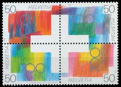 Schweiz Zusammendruck Nr 1438VBa-1441VBa postfrisch VIE SD55DBA