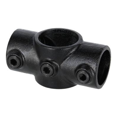 Rohrverbinder Kreuzverbinder schwarz 1 1/4" x 1 1/2" (?42,4 x 48,3 mm), 90? - Durchg