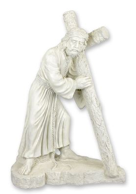 Skulptur Jesus Kreuzweg Replikat Retro Design Dekoration
