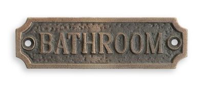 Schild „Badezimmer“ Gusseisen Replikat Retro Design Dekoration
