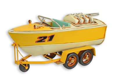Blechmodell Schnellboot Oldtimer Boot Schiff Replikat Retro Design Dekoration