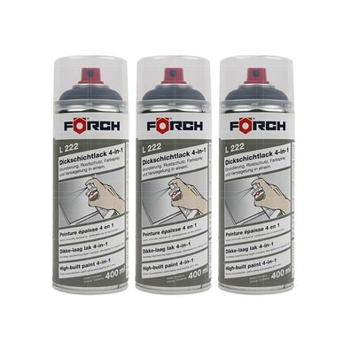 3x FOERCH L222 Dickschichtlack 4-IN-1 0.4 LTR Korrosionsschutz Rostschutz